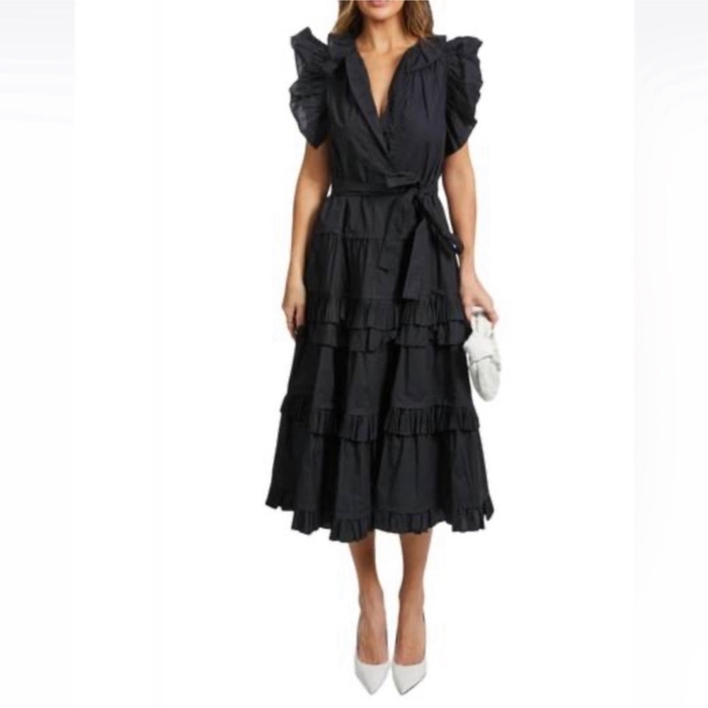 ULLA JOHNSON elsie dress in black Sz 4 - Picture 2 of 5